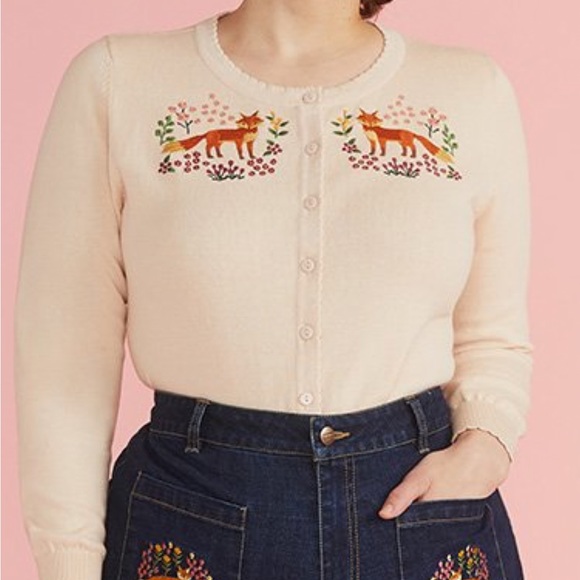 FOUND!! ISO Modcloth Embroidered Fox Cardigan by Princess Highway - Picture 3 of 5